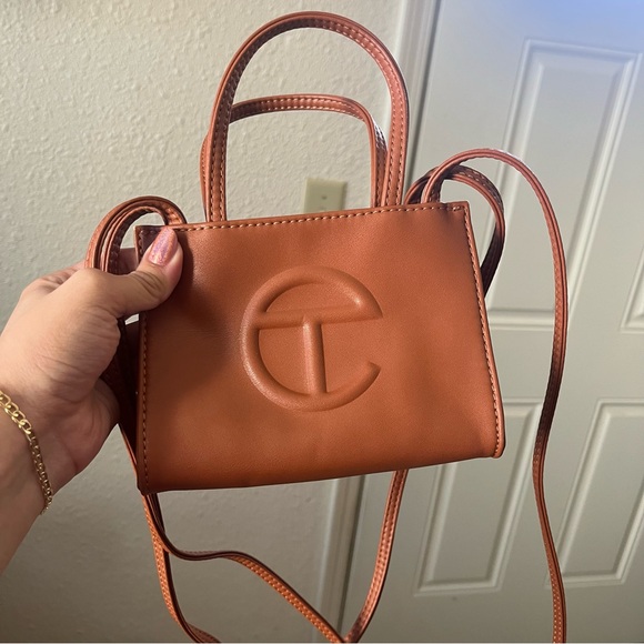 Telfar Small Shopping Bag in Color Tan - Picture 1 of 11